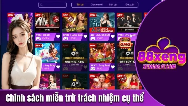 Chính sách miễn trừ trách nhiệm cụ thể 