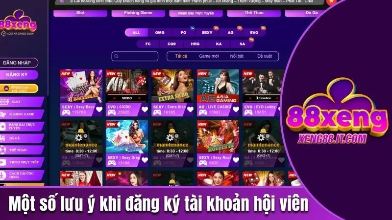 Một số lưu ý khi đăng ký tài khoản hội viên mà người chơi cần nắm