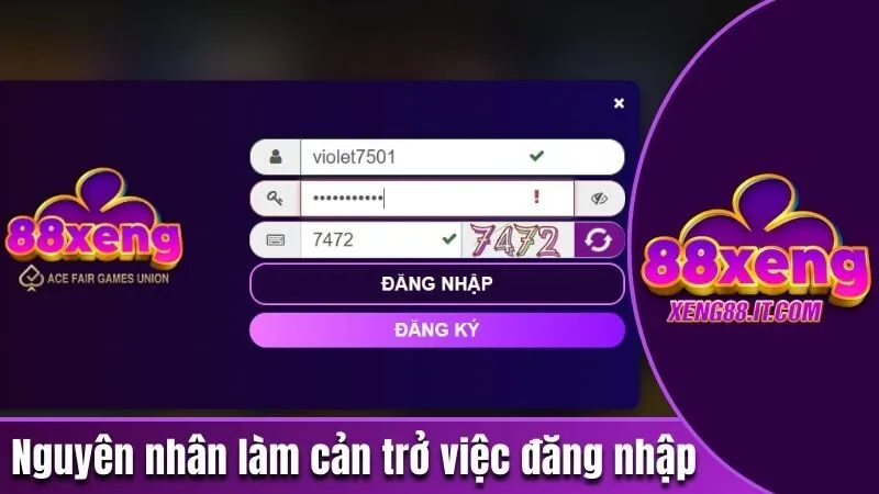 Nguyên nhân làm cản trở việc đăng nhập