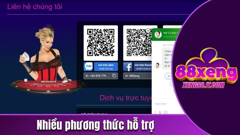 Nhiều phương thức hỗ trợ